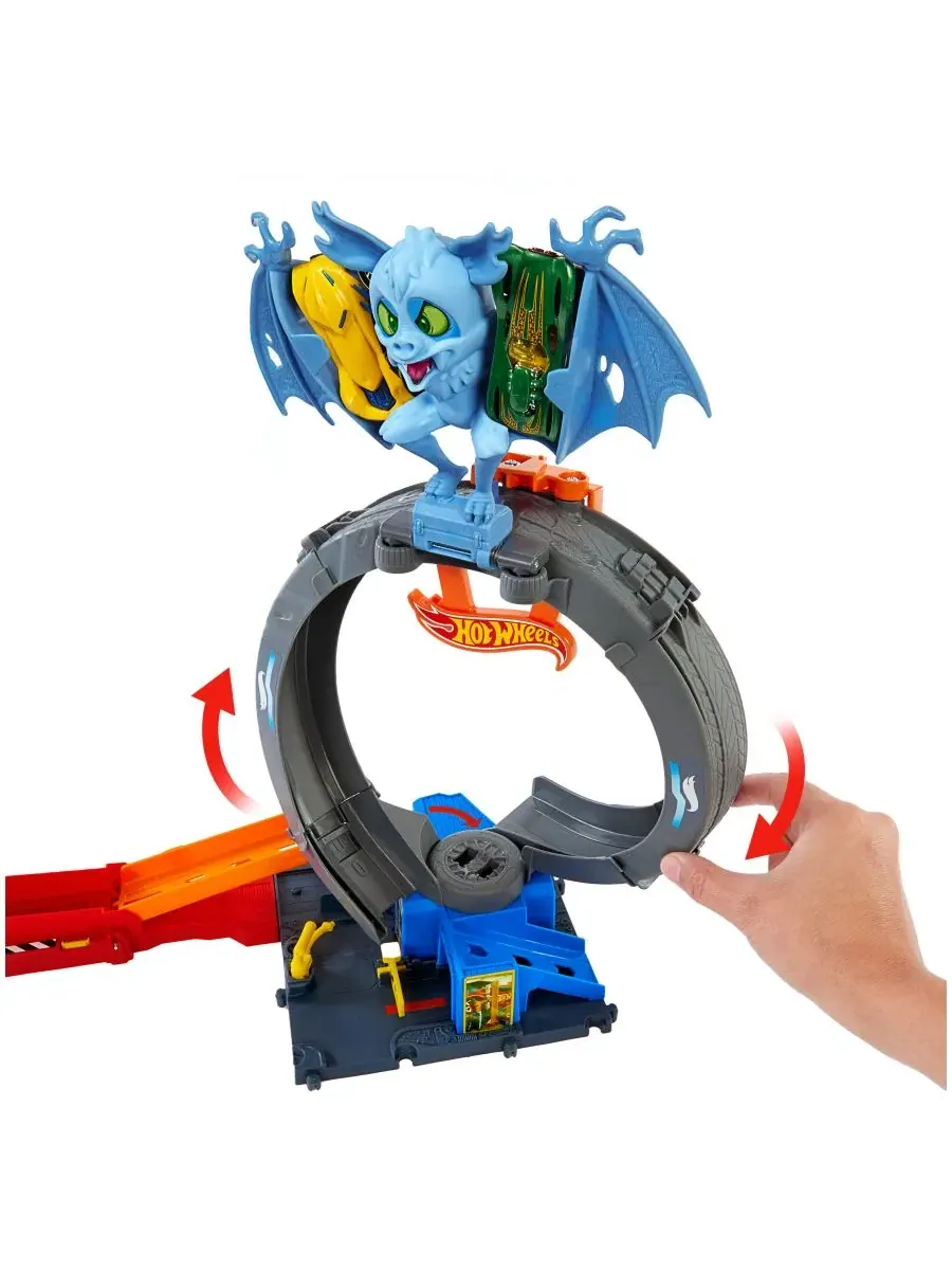 Игровой набор с петлей и атакой летучей мыши, модель City Bat Loop Attack Track Set Hot Wheels — изображение 3 из 6