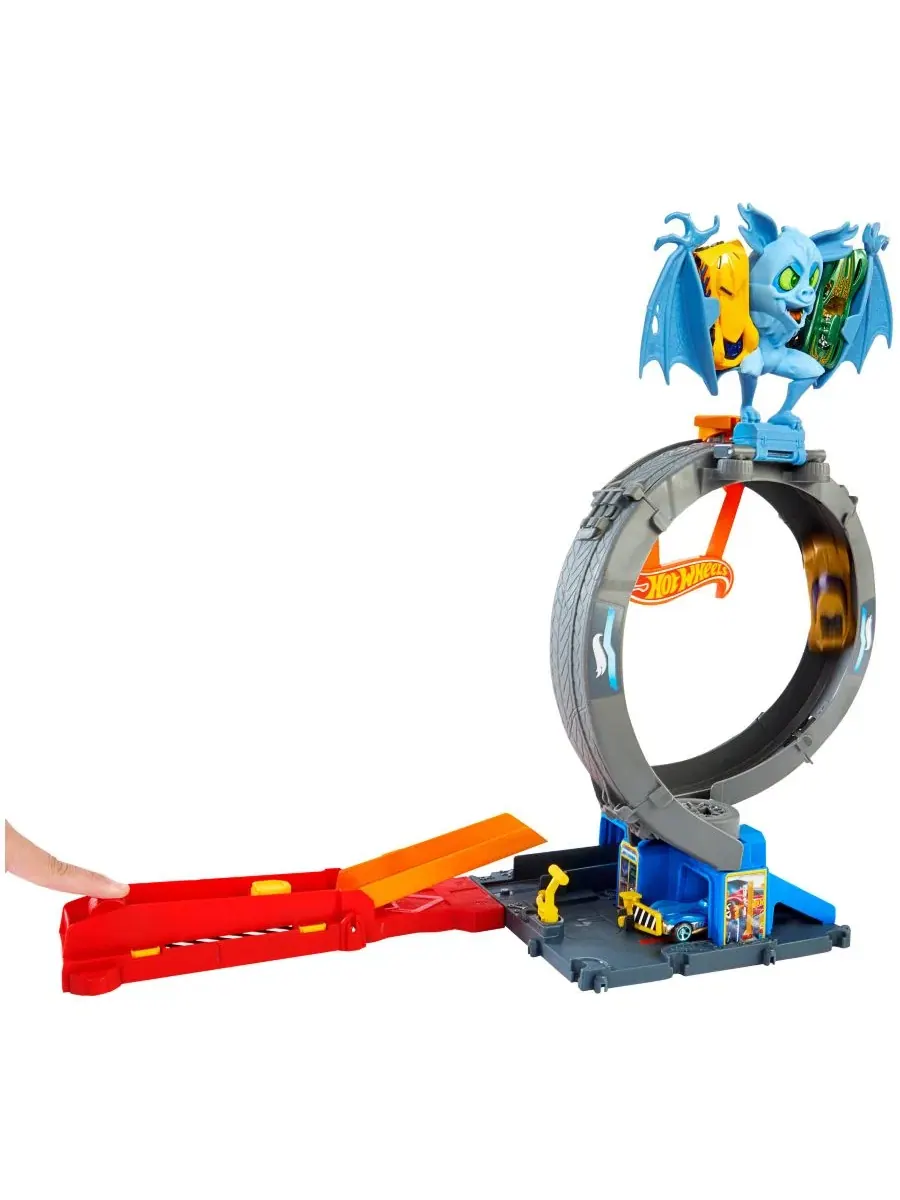 Игровой набор с петлей и атакой летучей мыши, модель City Bat Loop Attack Track Set Hot Wheels — изображение 4 из 6