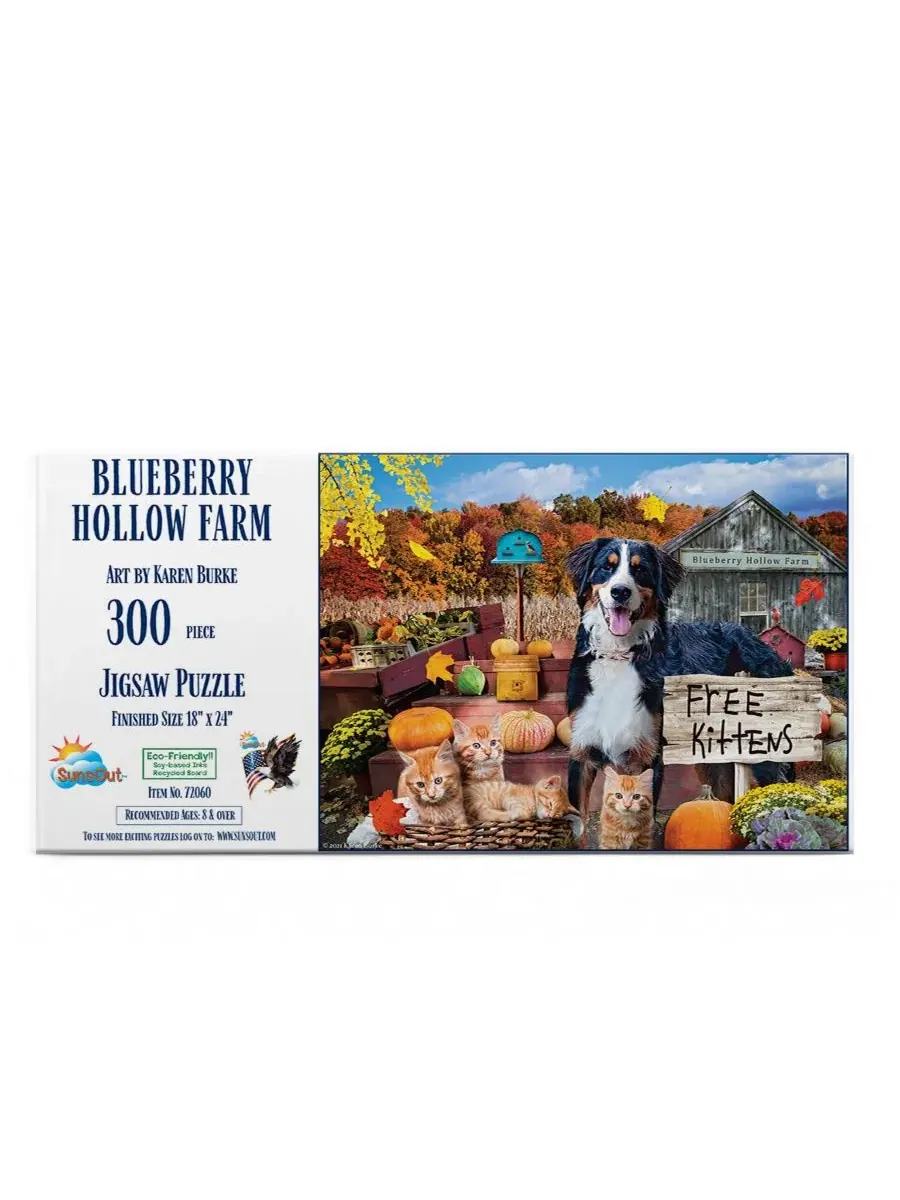 Пазл 300 элементов Blueberry Hollow Farm SunsOut, 45,7 x 61 см — изображение 2 из 5, нет цвета