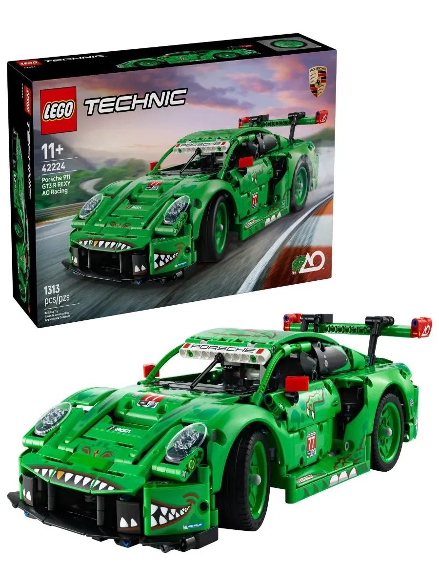 Конструктор LEGO Technic Porsche 911 GT3 R Rexy AO Racing Car, 1313 деталей