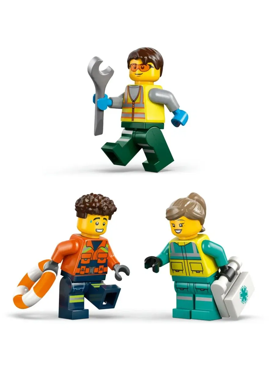 Конструктор LEGO City с самолетом, сервисным грузовиком и судном на воздушной подушке, 990 деталей — изображение 5 из 12