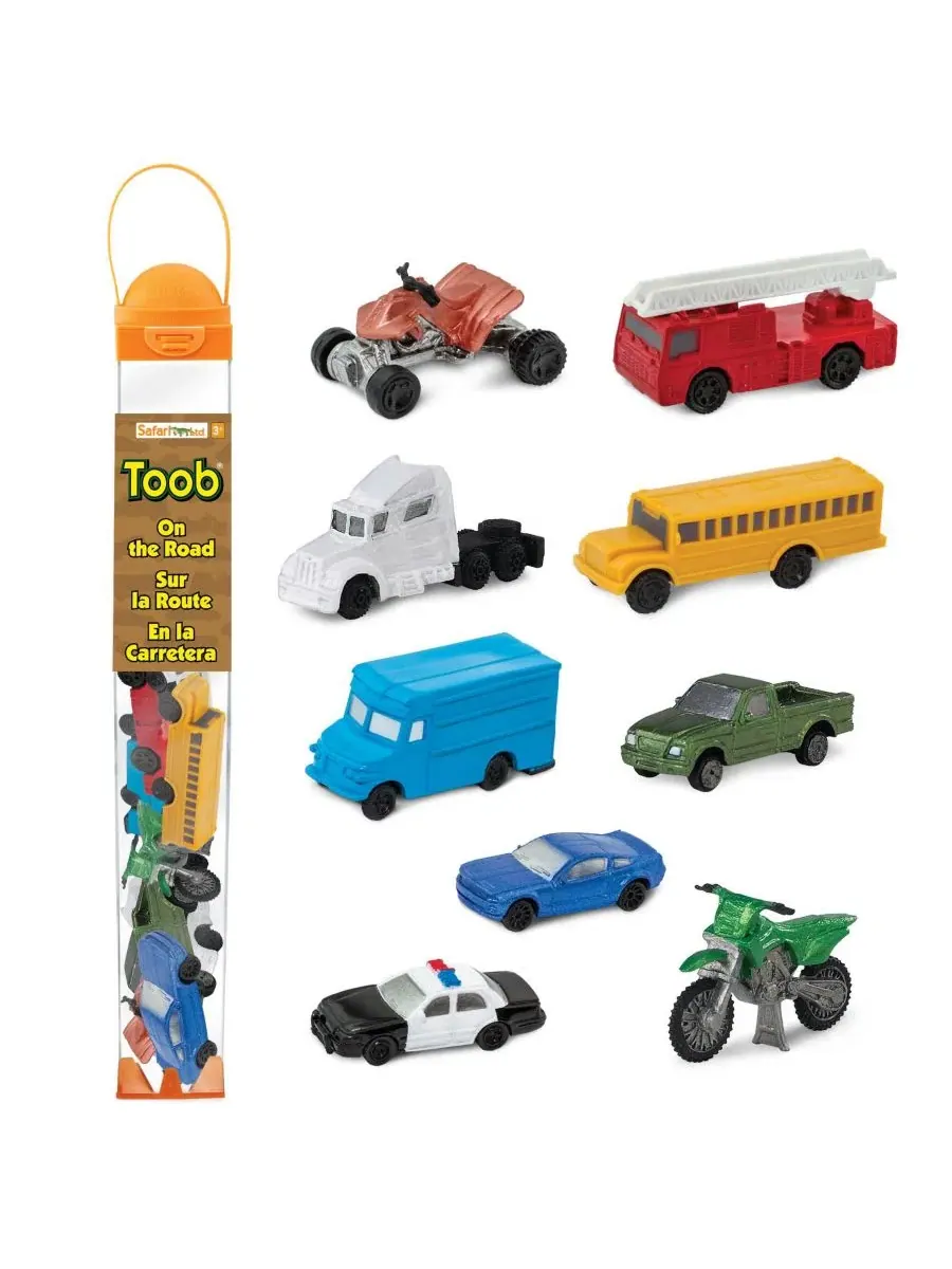 Набор из 9 игрушечных машинок Safari Ltd On The Road