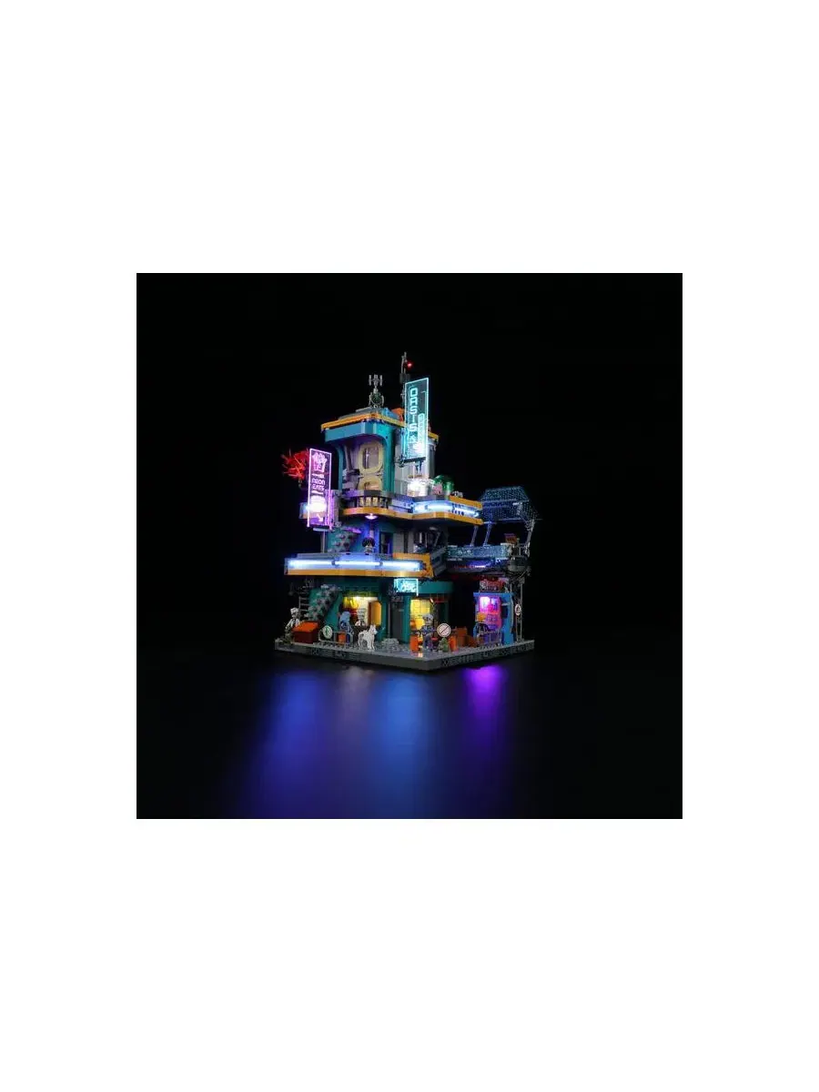 Конструктор Cyberpunk Mansion Lighting Building-Bricks Set, 2524 детали Lumibricks — изображение 3 из 10, нет цвета
