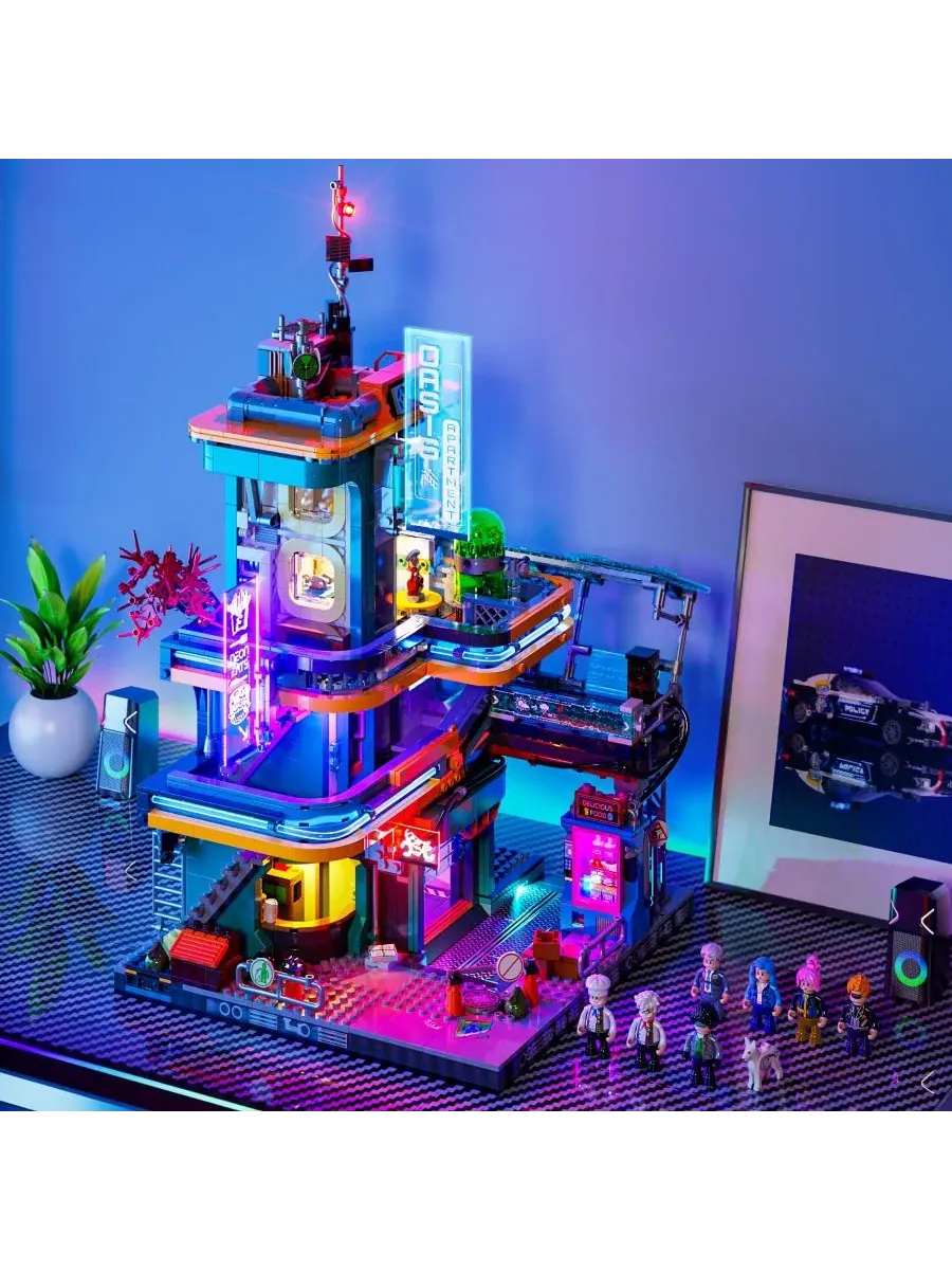 Конструктор Cyberpunk Mansion Lighting Building-Bricks Set, 2524 детали Lumibricks — изображение 6 из 10, нет цвета