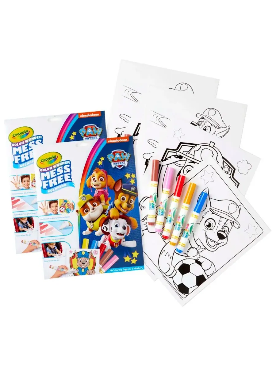Набор для раскрашивания Color Wonder с персонажами Paw Patrol, 2 комплекта Crayola