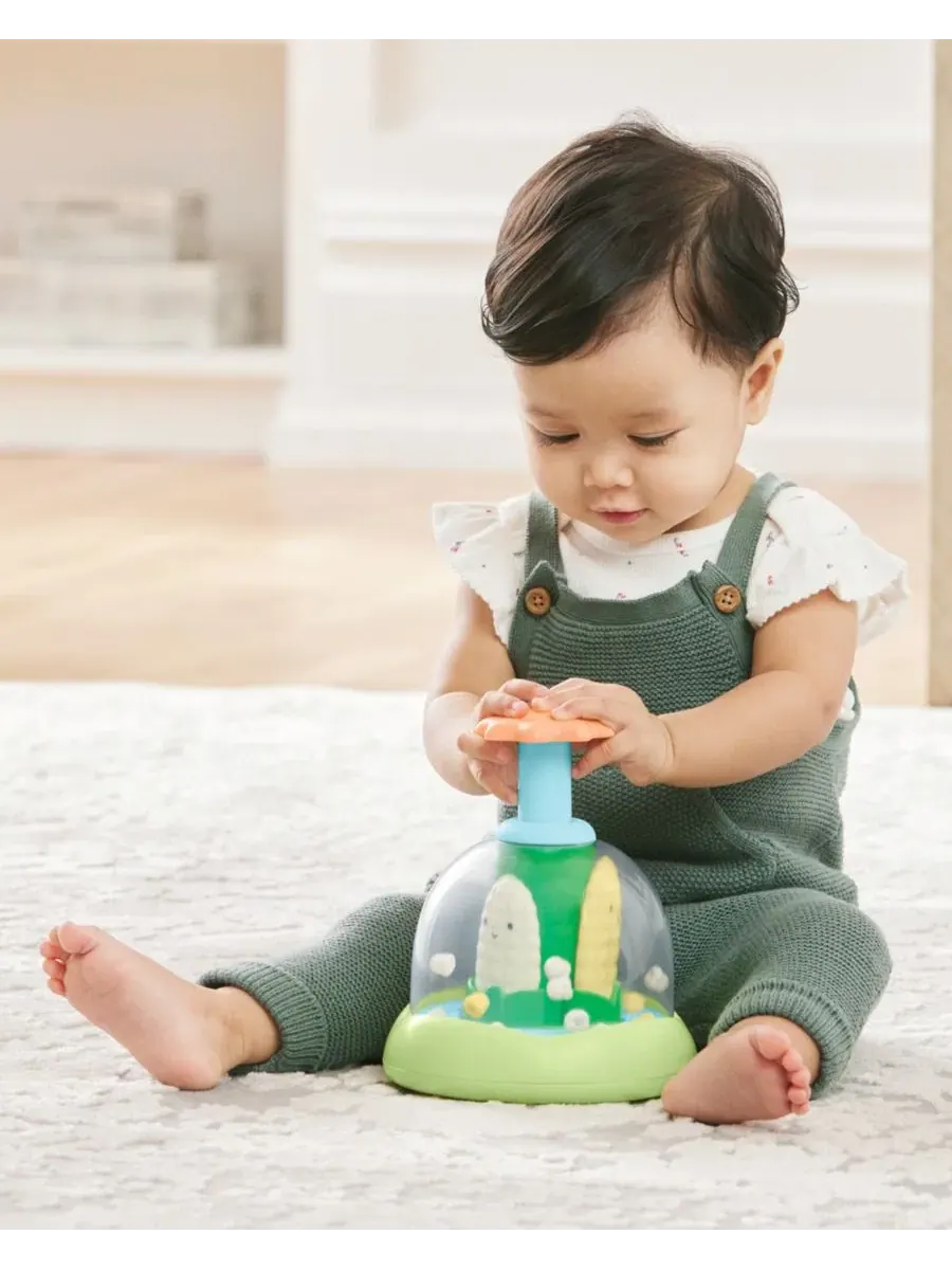 Развивающая игрушка с попкорном Farmstand Push and Spin Skip Hop — изображение 6 из 10, мульти