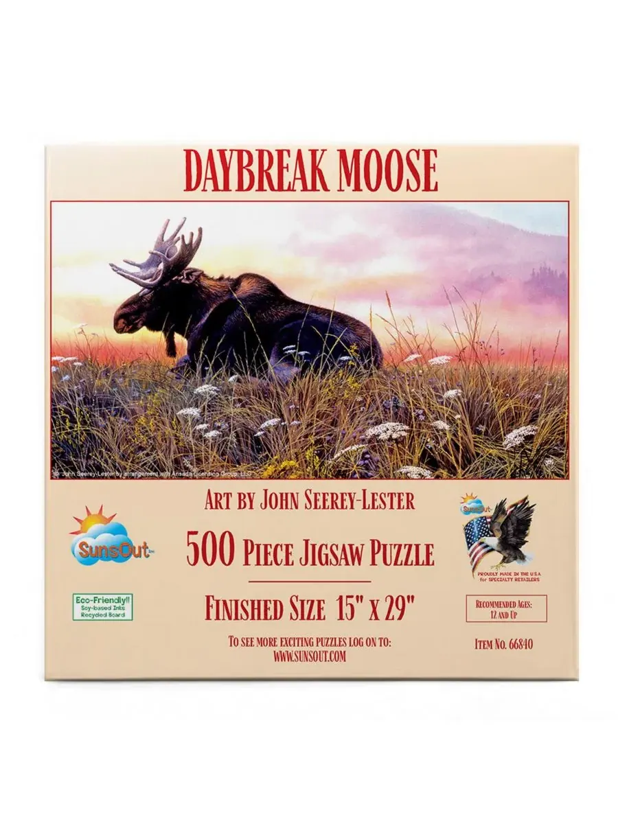 Пазл 500 элементов Daybreak Moose SunsOut — изображение 2 из 5, нет цвета