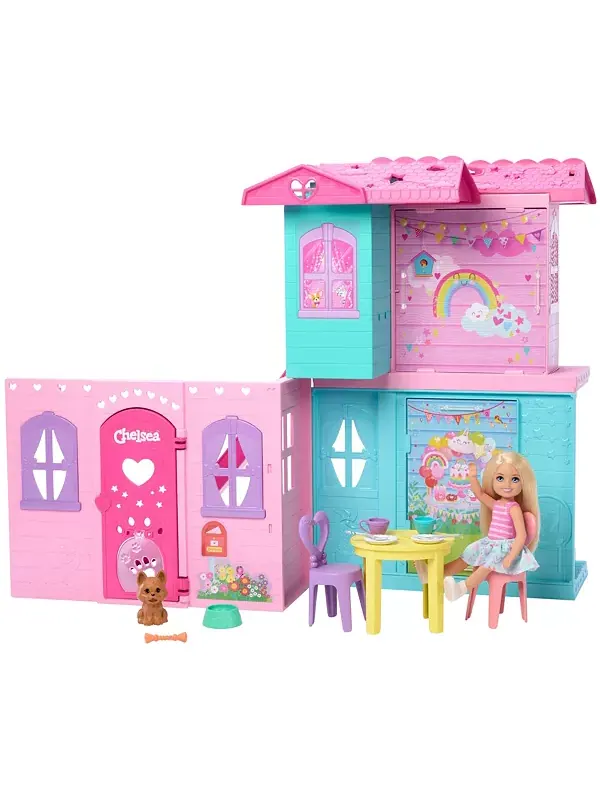 Раскладной кукольный домик «Челси» с куклой и более чем 15 аксессуарами Barbie — изображение 2 из 4, мульти