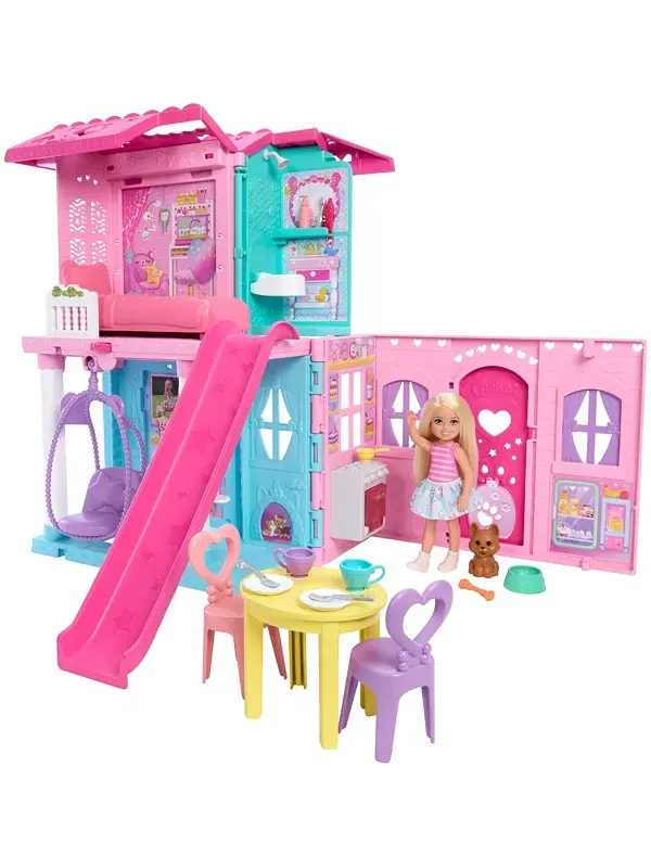 Раскладной кукольный домик «Челси» с куклой и более чем 15 аксессуарами Barbie — изображение 3 из 4, мульти