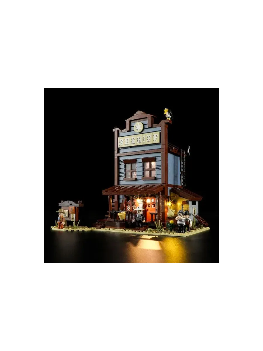 Конструктор Lumibricks, 1240 деталей, офис шерифа на Диком Западе, с подсветкой — изображение 2 из 10, нет цвета