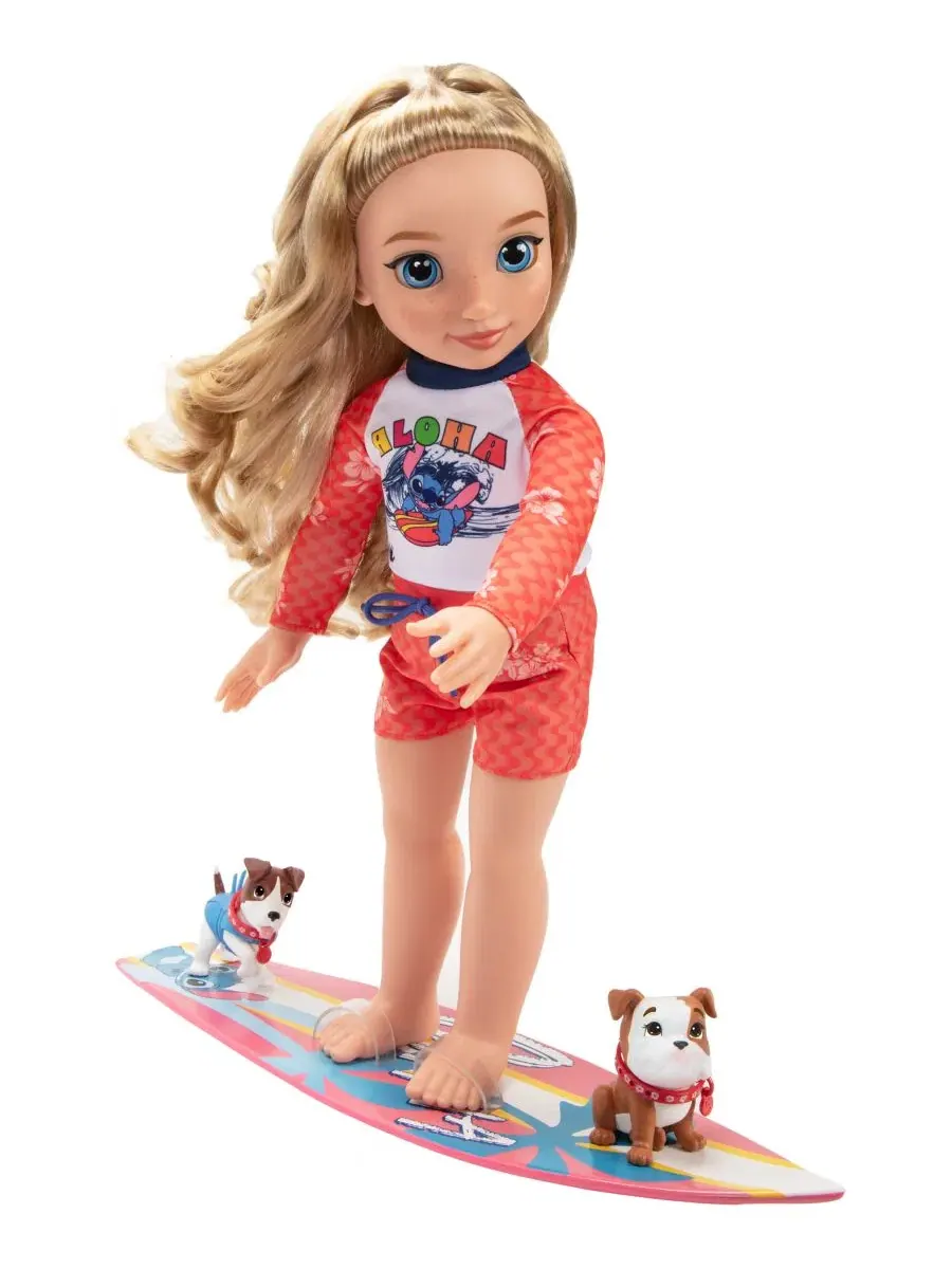 Кукла с серфингом и двумя щенками Lilo & Stitch Disney Princess — изображение 2 из 4, нет цвета