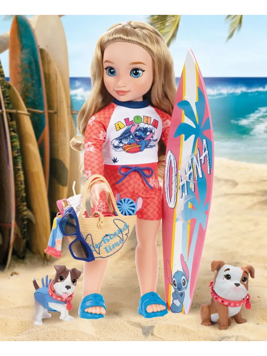Кукла с серфингом и двумя щенками Lilo & Stitch Disney Princess — изображение 3 из 4, нет цвета