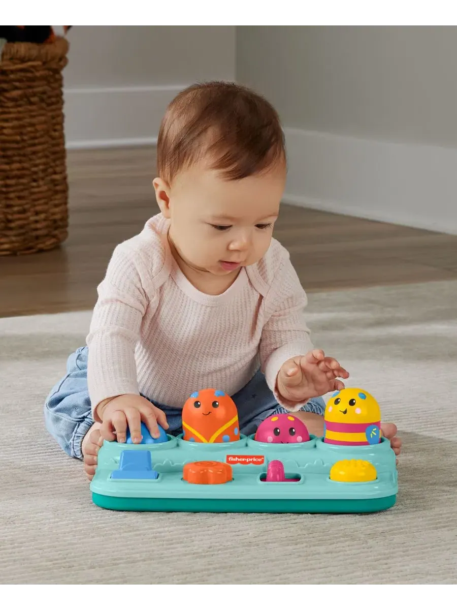 Развивающая игрушка Pop-Up с жучками Boppin’ Activity Bugs Fisher Price — изображение 2 из 6, мульти
