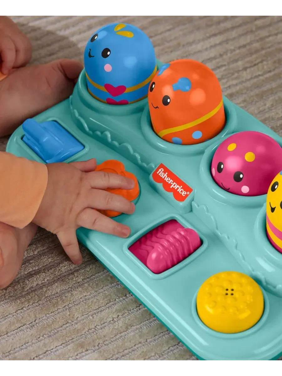 Развивающая игрушка Pop-Up с жучками Boppin’ Activity Bugs Fisher Price — изображение 3 из 6, мульти