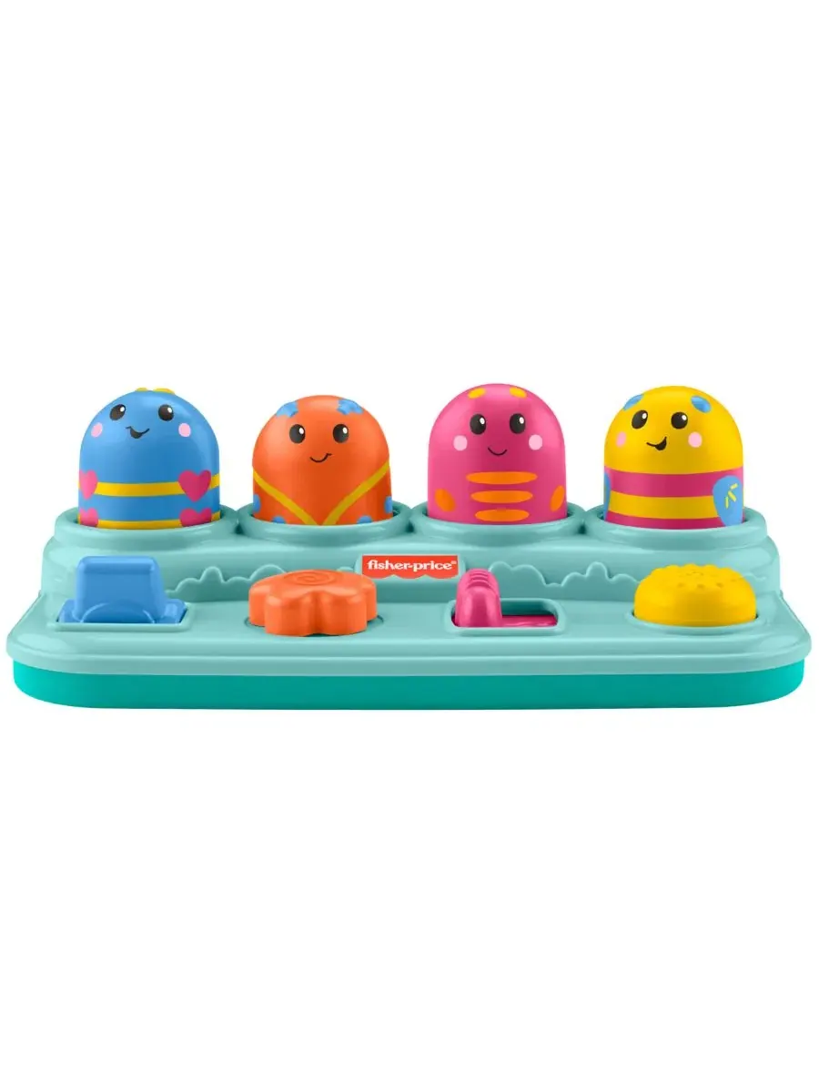 Развивающая игрушка Pop-Up с жучками Boppin’ Activity Bugs Fisher Price — изображение 5 из 6, мульти