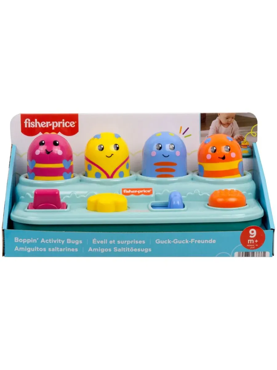 Развивающая игрушка Pop-Up с жучками Boppin’ Activity Bugs Fisher Price — изображение 6 из 6, мульти