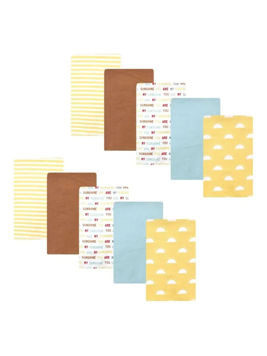 Впитывающие фланелевые салфетки для отрыжки унисекс, 10 штук, смесь хлопка и полиэстера Hudson Baby