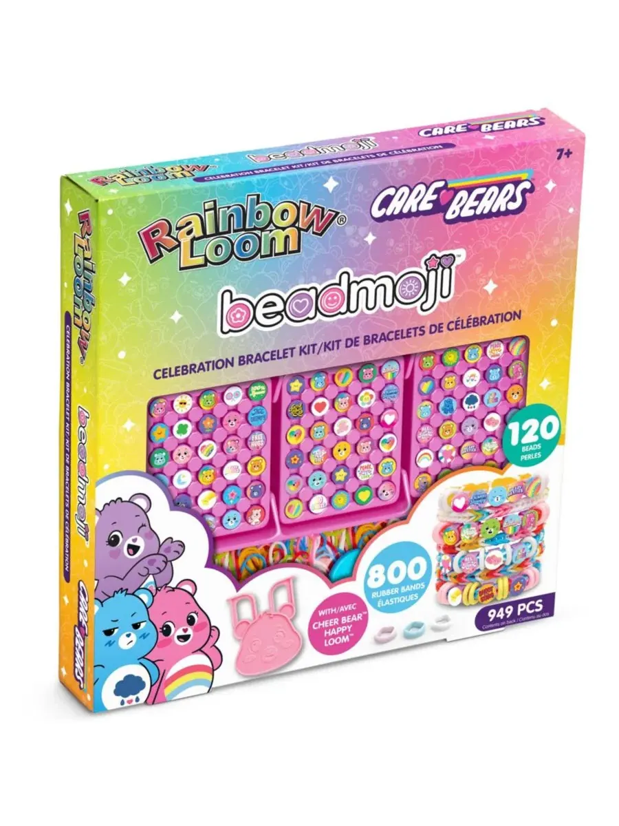 Beadmoji: Набор для создания праздничных браслетов - Мишки Care Bears Rainbow Loom — изображение 6 из 7, мульти