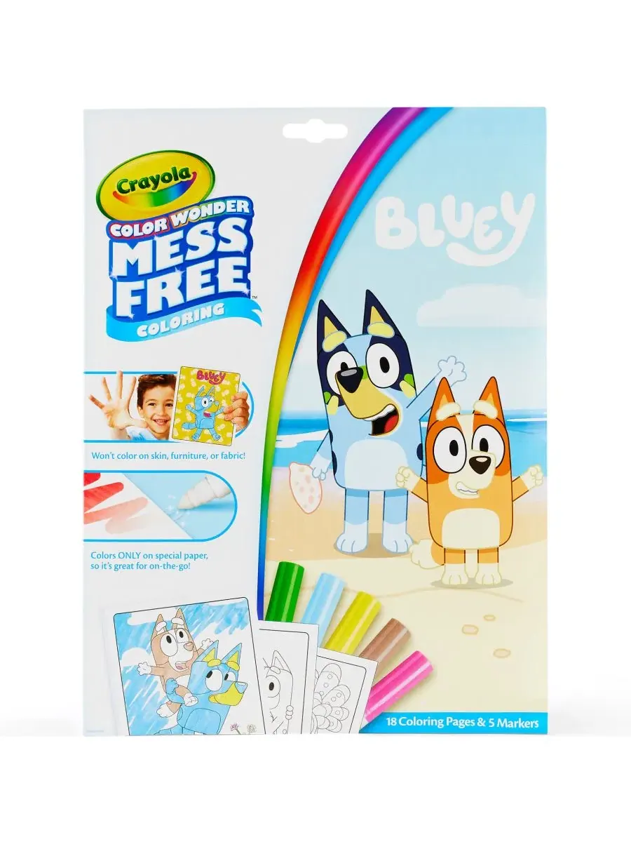 Набор для раскрашивания Color Wonder Bluey с маркерами, 2 комплекта Crayola — изображение 3 из 6, мульти