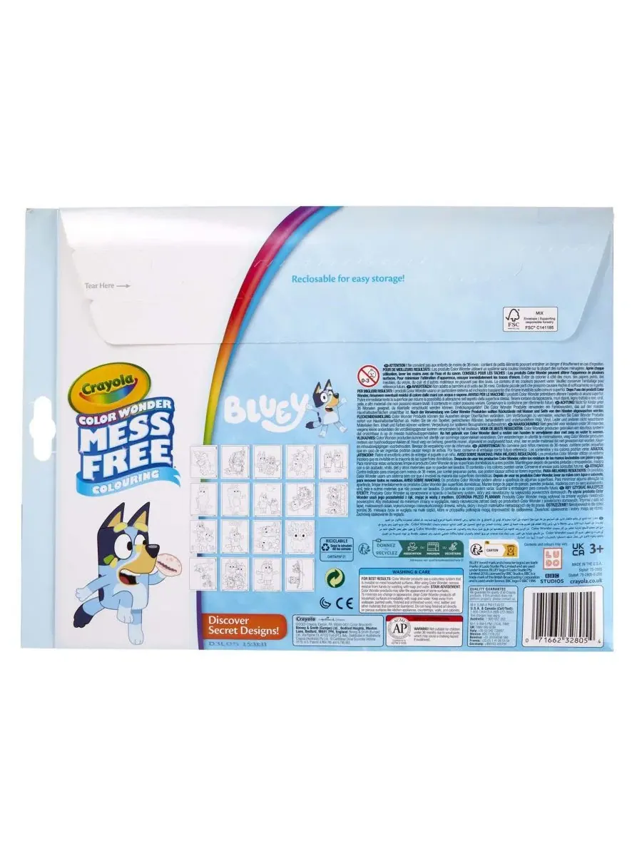 Набор для раскрашивания Color Wonder Bluey с маркерами, 2 комплекта Crayola — изображение 5 из 6, мульти