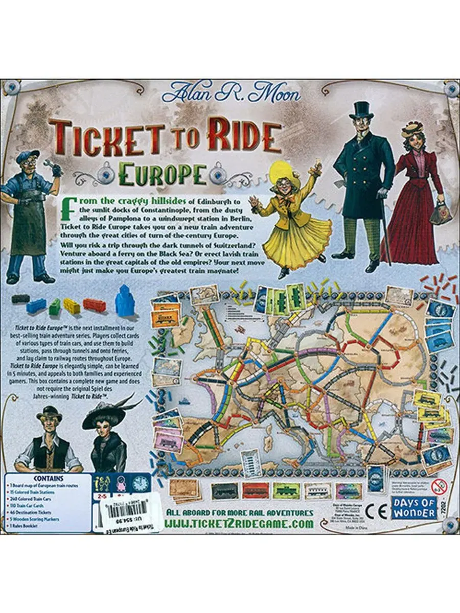 Настольная игра Ticket to Ride Europe Days of Wonder — изображение 4 из 5, нет цвета