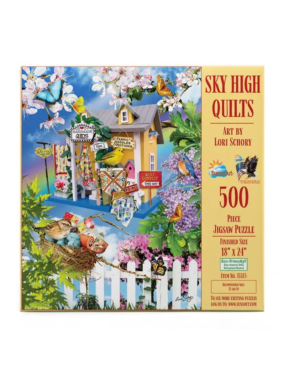 Пазл 500 деталей Sky High Quilts SunsOut — изображение 3 из 5, нет цвета