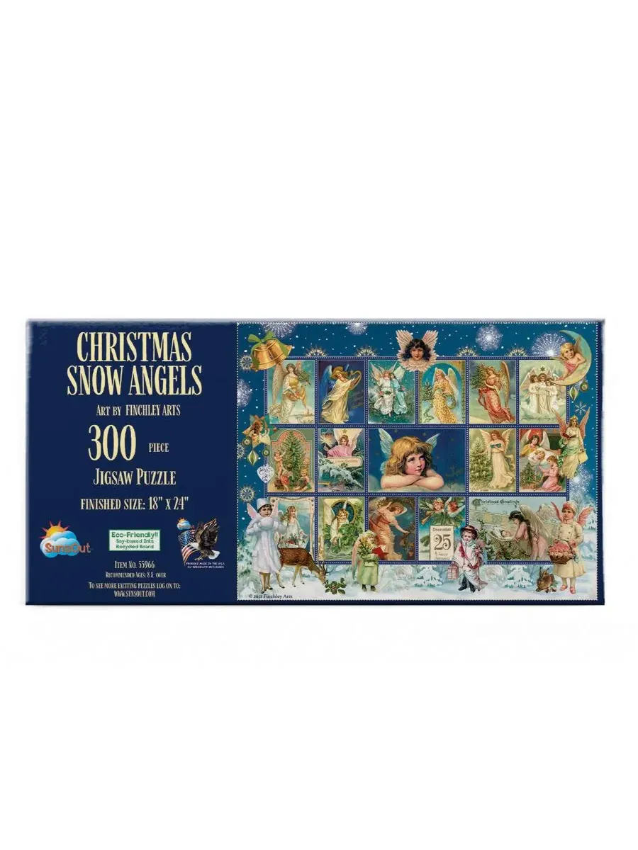 Пазл 300 деталей «Christmas Snow Angels» SunsOut — изображение 2 из 5, нет цвета