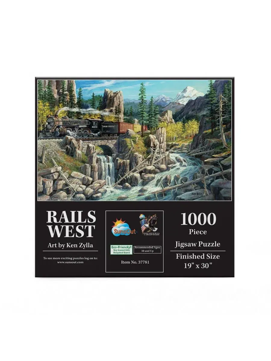 Пазл Rails West из 1000 деталей для взрослых Sunsout — изображение 2 из 5, нет цвета