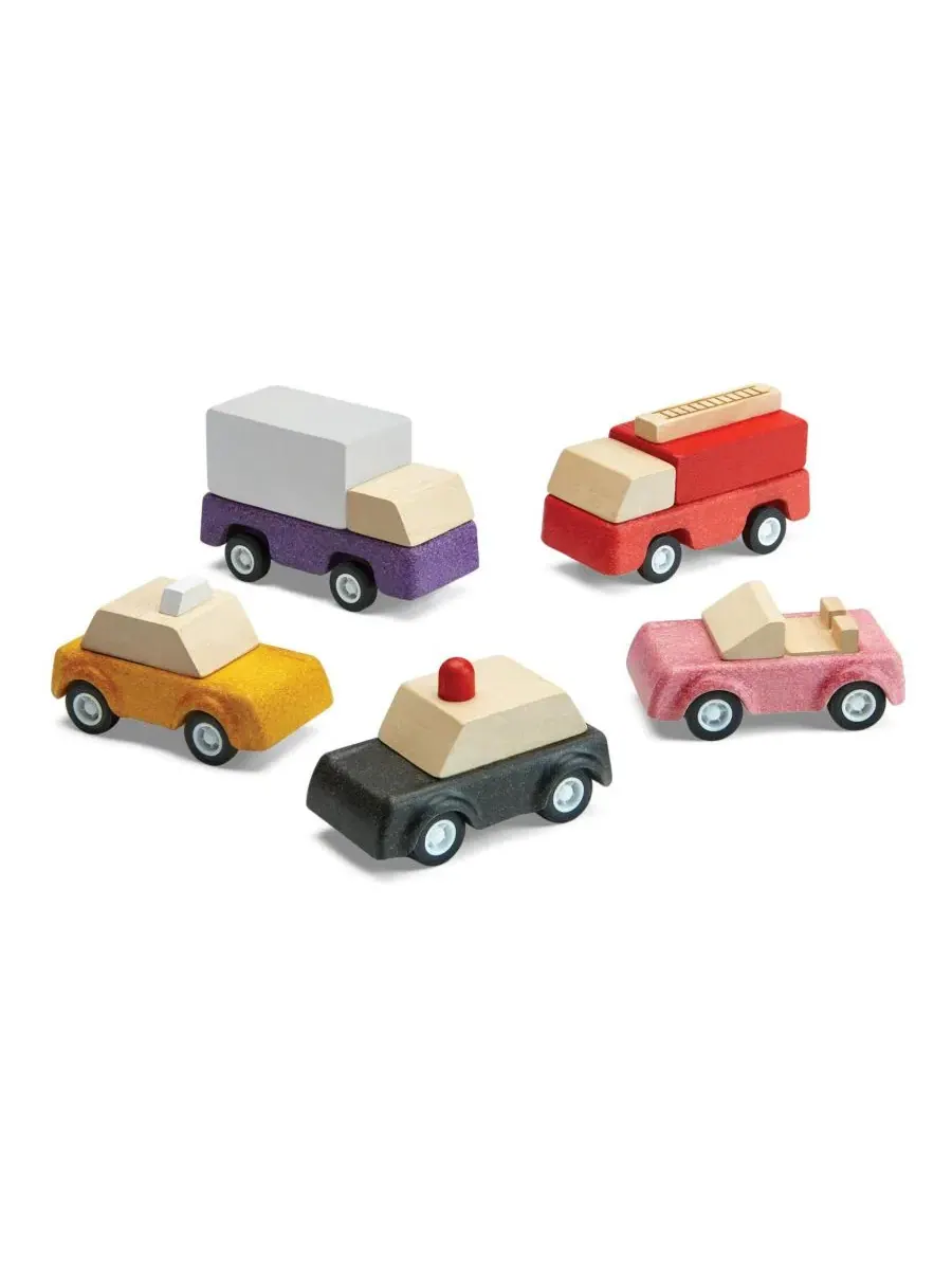 Набор из 5 игрушечных машинок PlanWorld Vehicle Series PlanToys — мульти