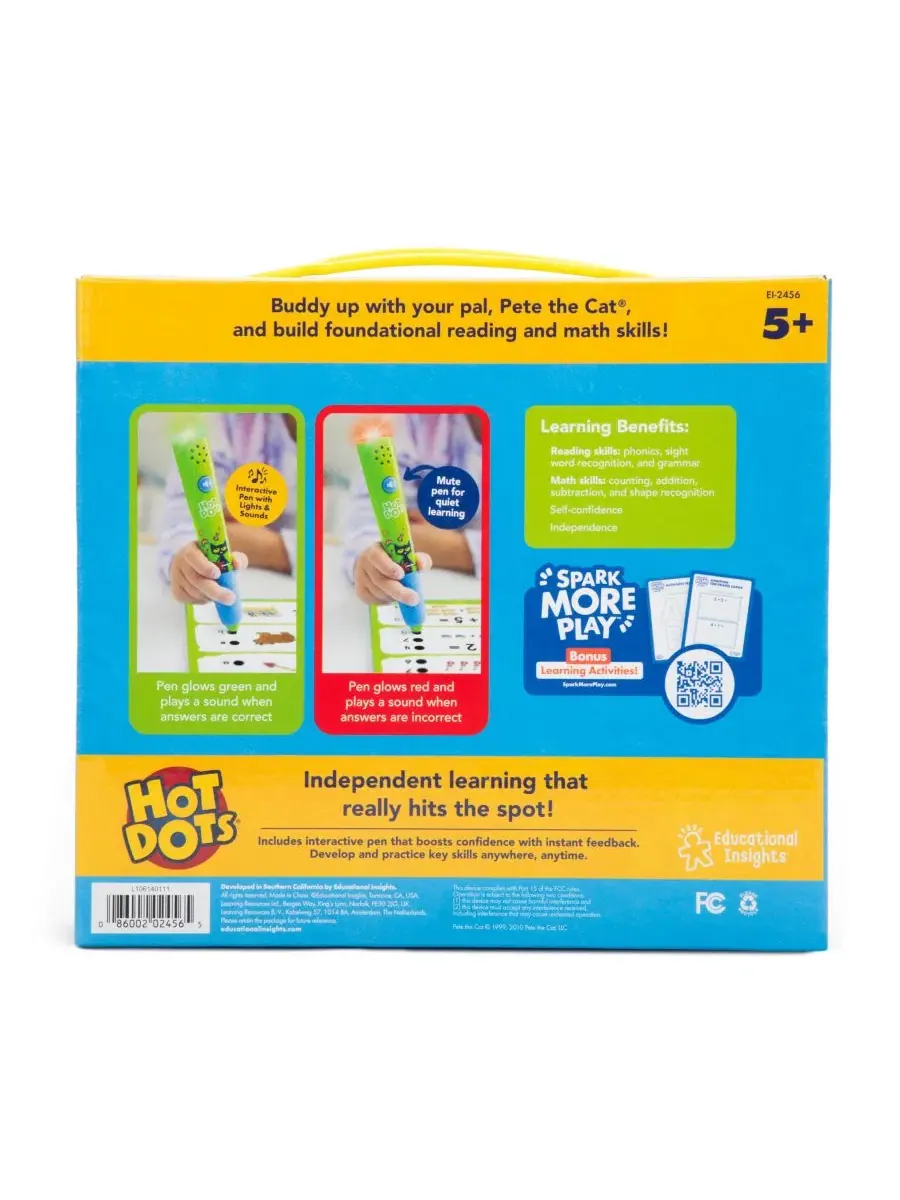 Обучающий набор с интерактивной ручкой Hot Dots Pete the Cat Educational Insights — изображение 5 из 11, мульти