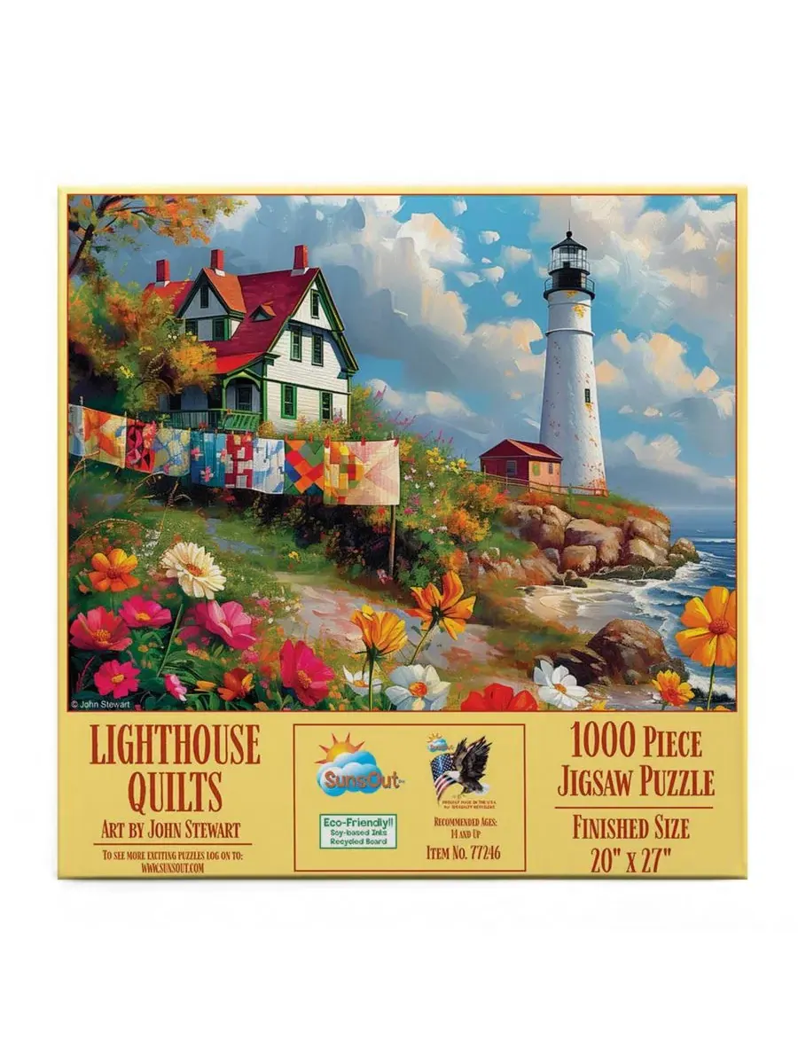 Пазл Lighthouse Quilts 1000 элементов SunsOut — изображение 4 из 5, нет цвета