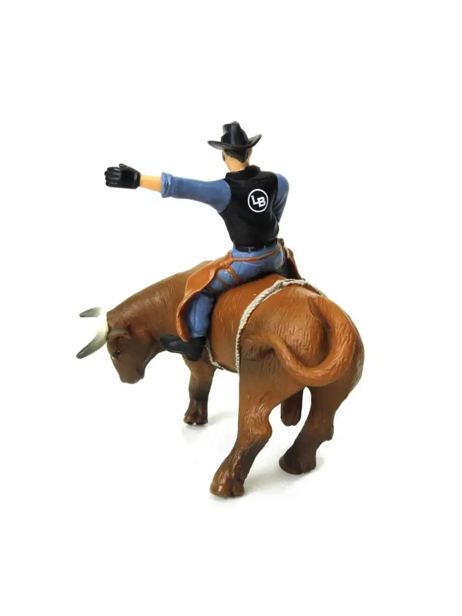 Фигурка быка с наездником 1/16 Brown Bucking Bull and Rider Little Buster Toys — изображение 3 из 3, нет цвета