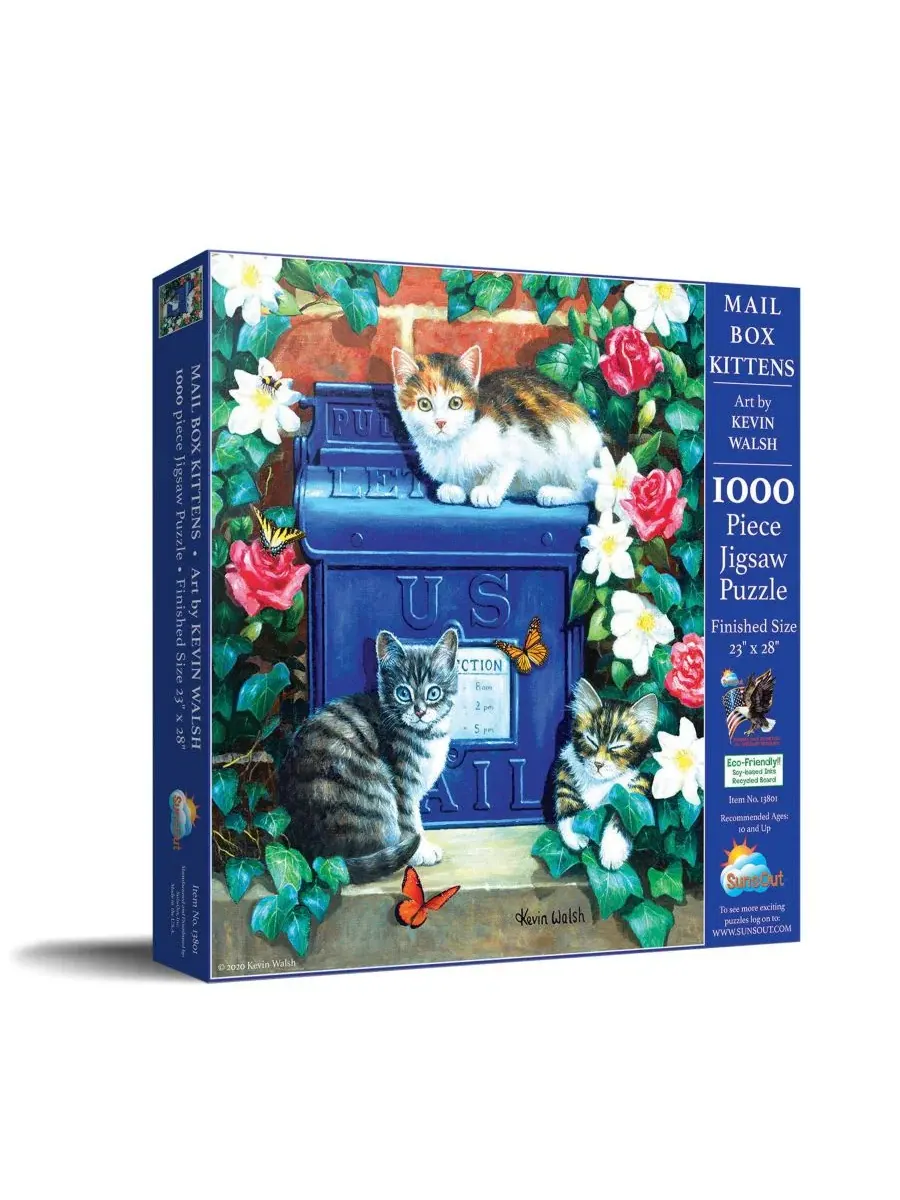 Пазл «Котята из почтового ящика», 1000 деталей, для взрослых Sunsout