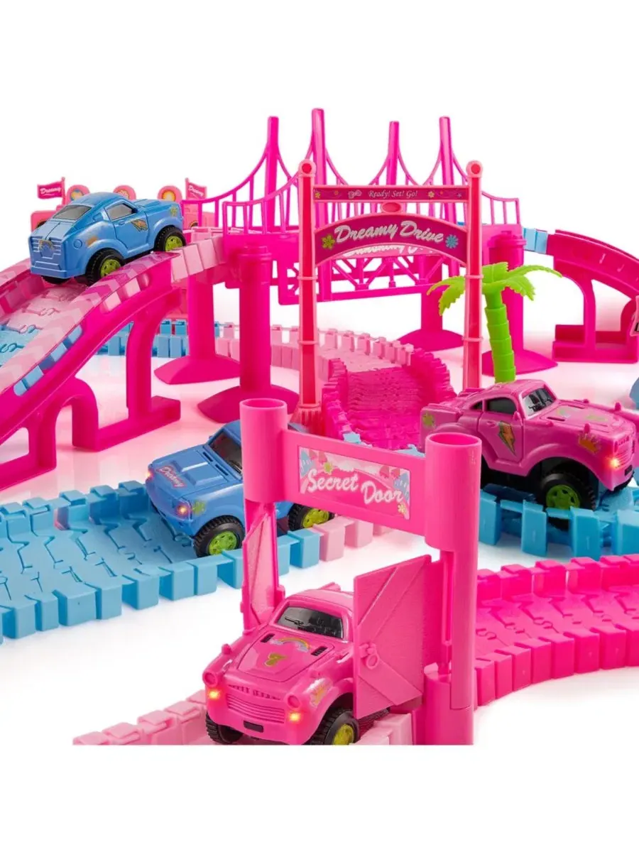 Набор Pink Paradise Adventure Tracks, 225 деталей Usa Toyz — изображение 4 из 8, нет цвета