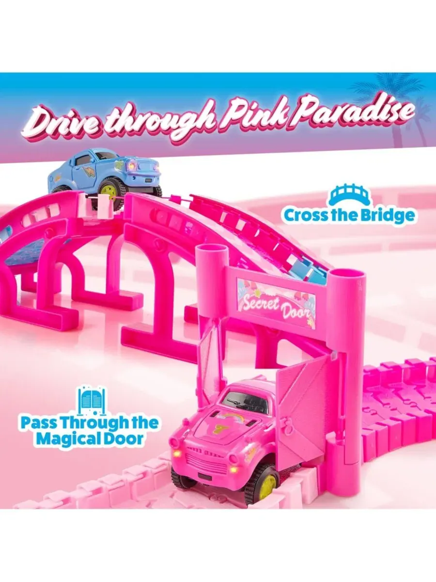 Набор Pink Paradise Adventure Tracks, 225 деталей Usa Toyz — изображение 6 из 8, нет цвета
