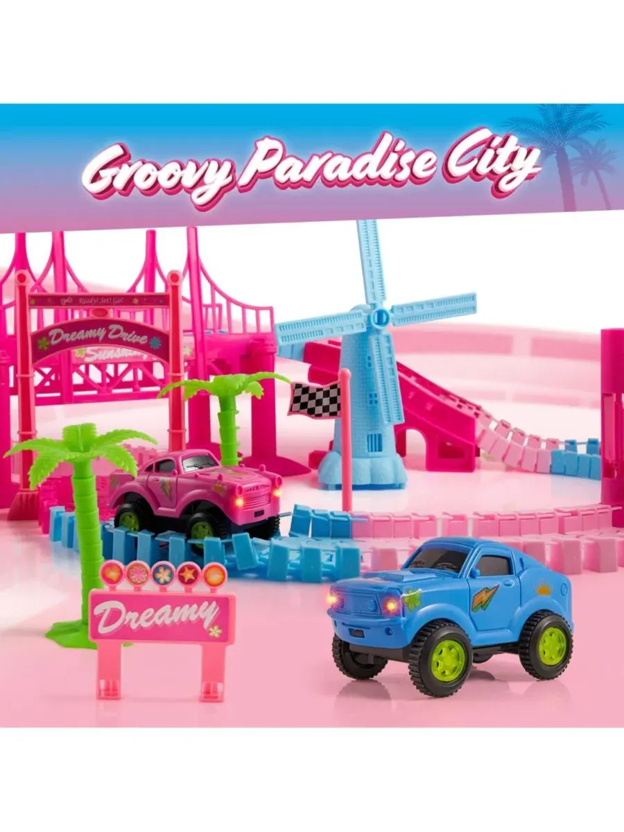 Набор Pink Paradise Adventure Tracks, 225 деталей Usa Toyz — изображение 8 из 8, нет цвета