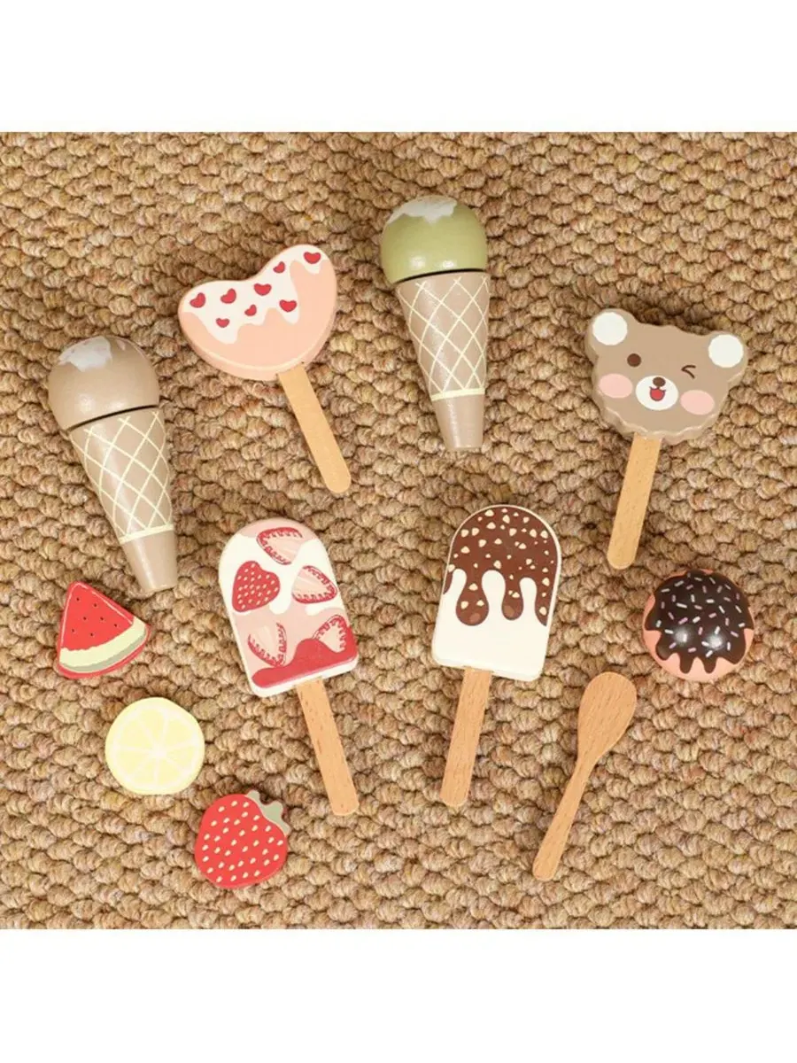 Деревянный игровой набор с мороженым Ice Cream Truck Bruce & Shark — изображение 7 из 8, розовый