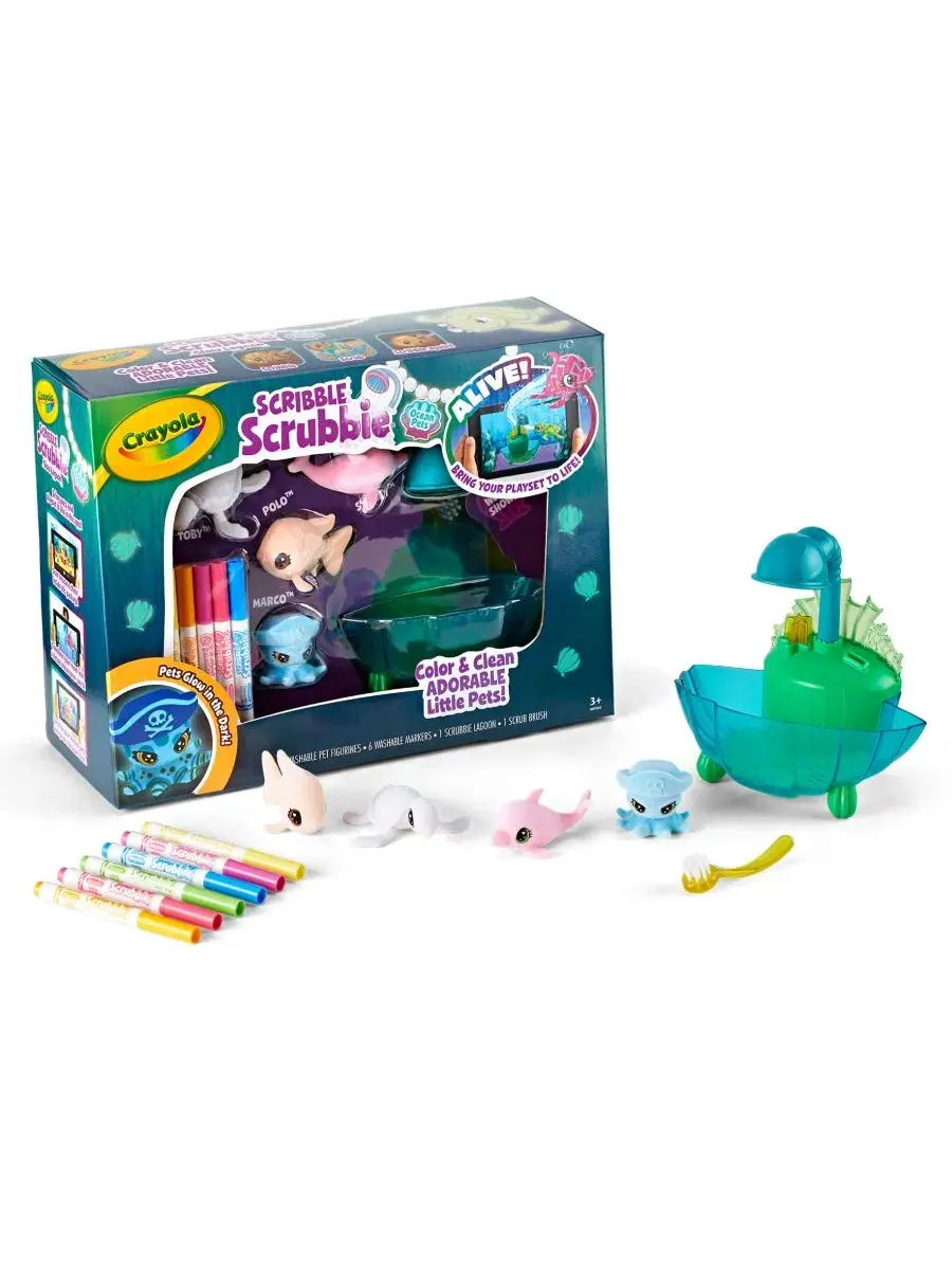 Игровой набор с подсветкой Glow Lagoon Crayola — мульти
