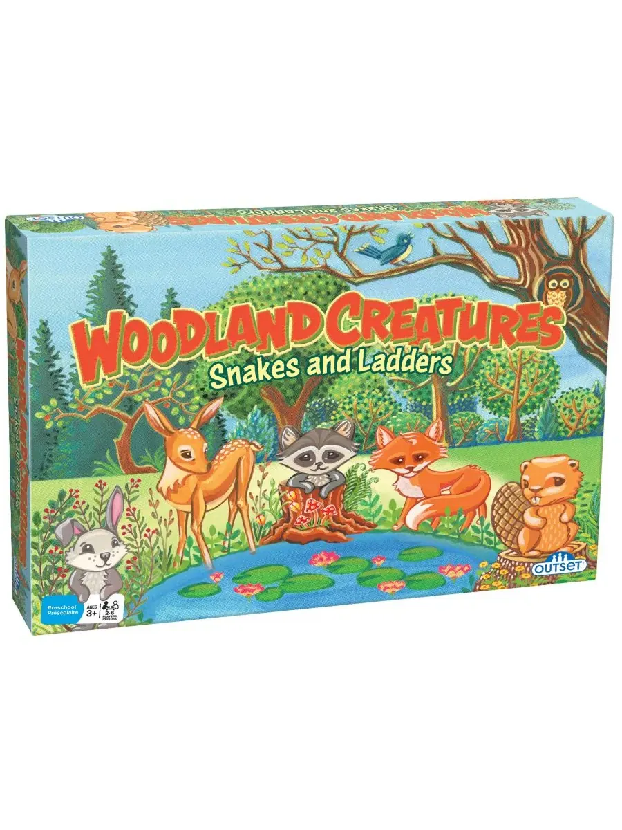 Настольная игра Змеи и лестницы Woodland Creatures University Games — мульти