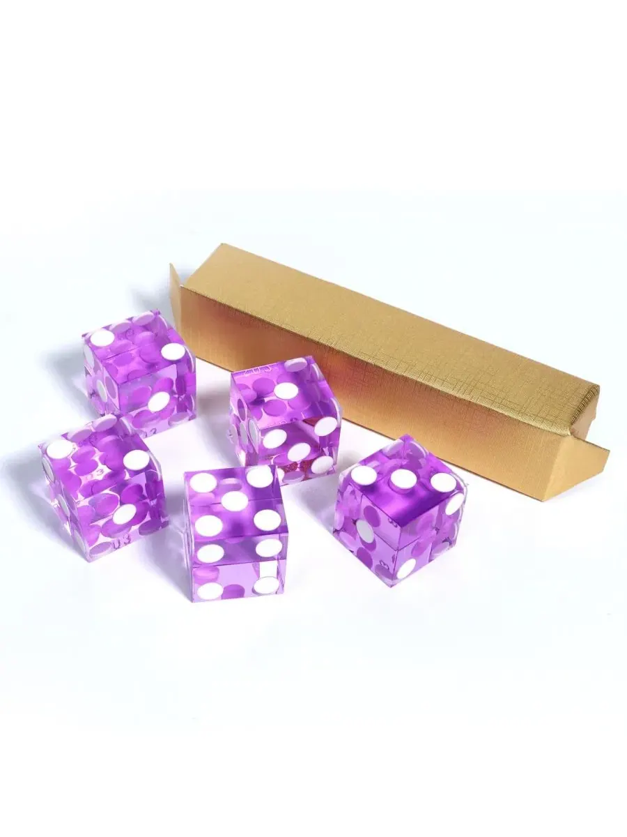 Набор из 5 игральных костей для игры в крэпс в стиле казино Лас-Вегаса, диаметр 19 мм, с острыми — изображение 1 из 5