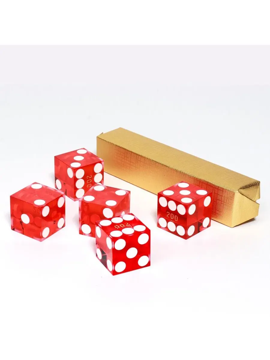 Набор из 5 игральных костей для игры в крэпс в стиле казино Лас-Вегаса, диаметр 19 мм, с острыми — изображение 1 из 5