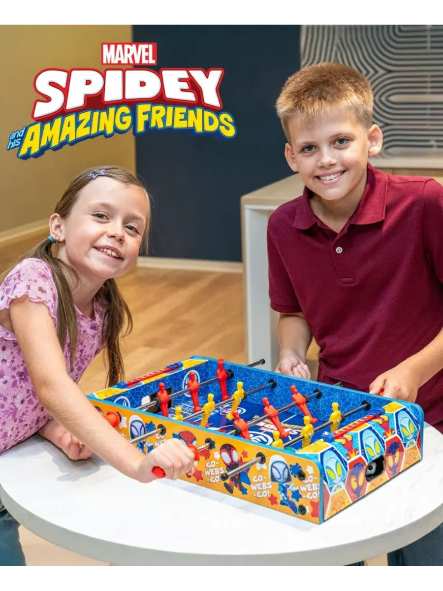 Настольный футбол Футбол с супергероями Spidey and His Amazing Friends World Tech Toys — изображение 7 из 7, нет цвета