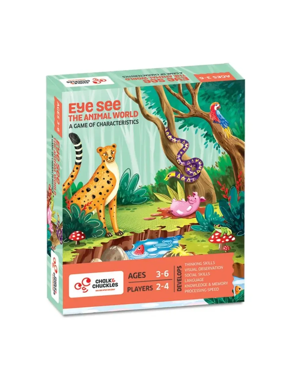 Настольная игра Eye See Animals Educational Matching Game Set Chalk & Chuckles