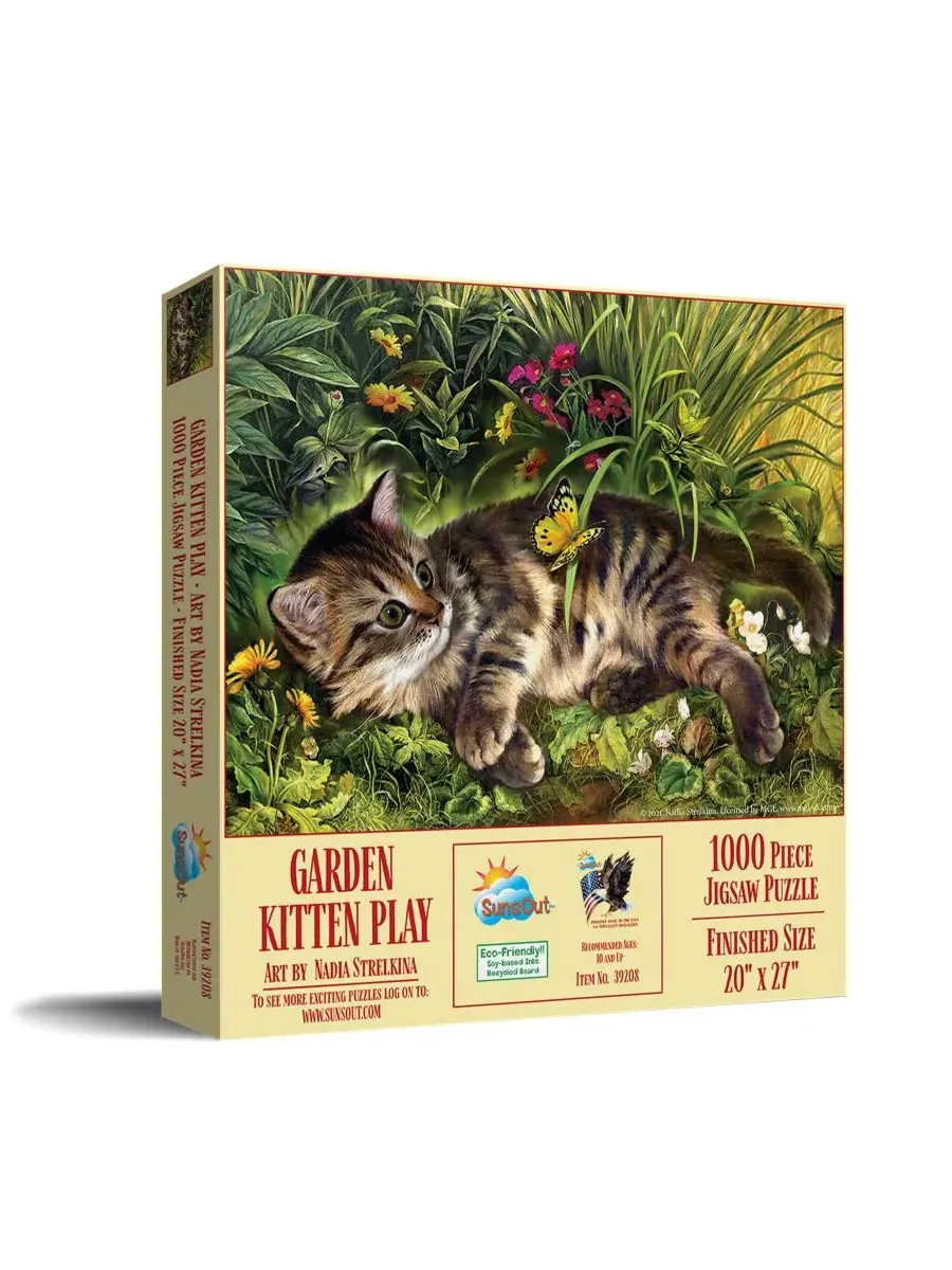 Пазл Garden Kitten Play из 1000 деталей для взрослых Sunsout