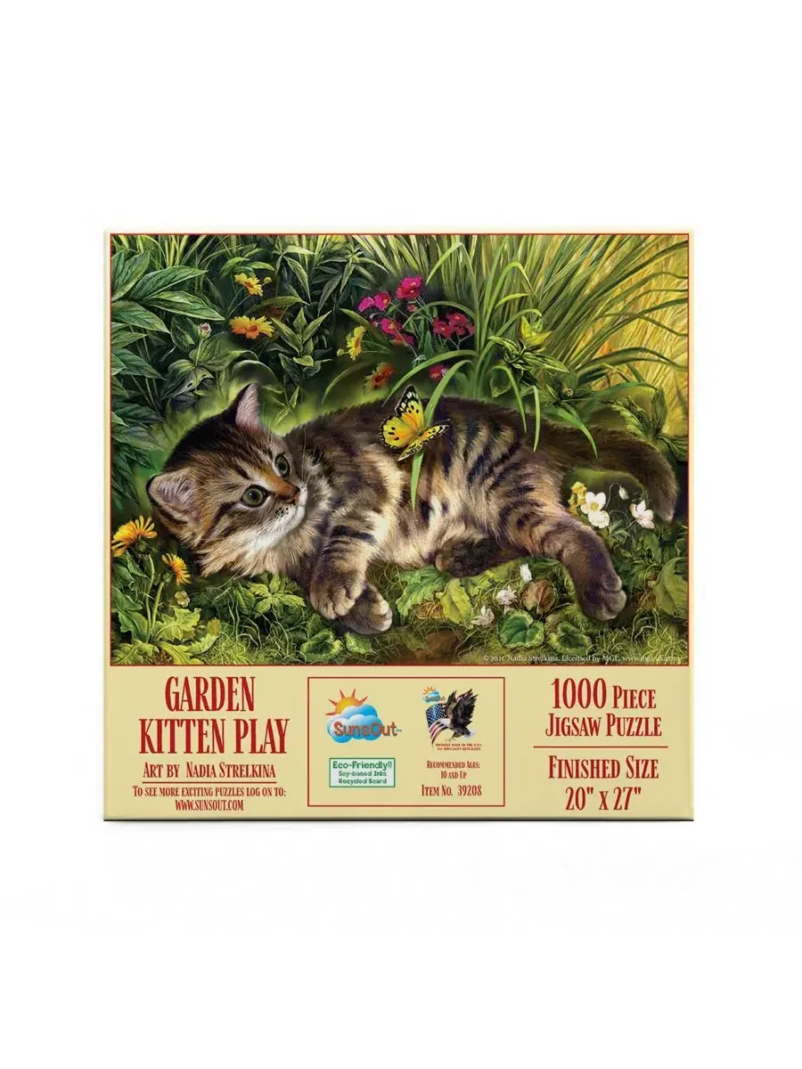 Пазл Garden Kitten Play из 1000 деталей для взрослых Sunsout — изображение 2 из 4, нет цвета