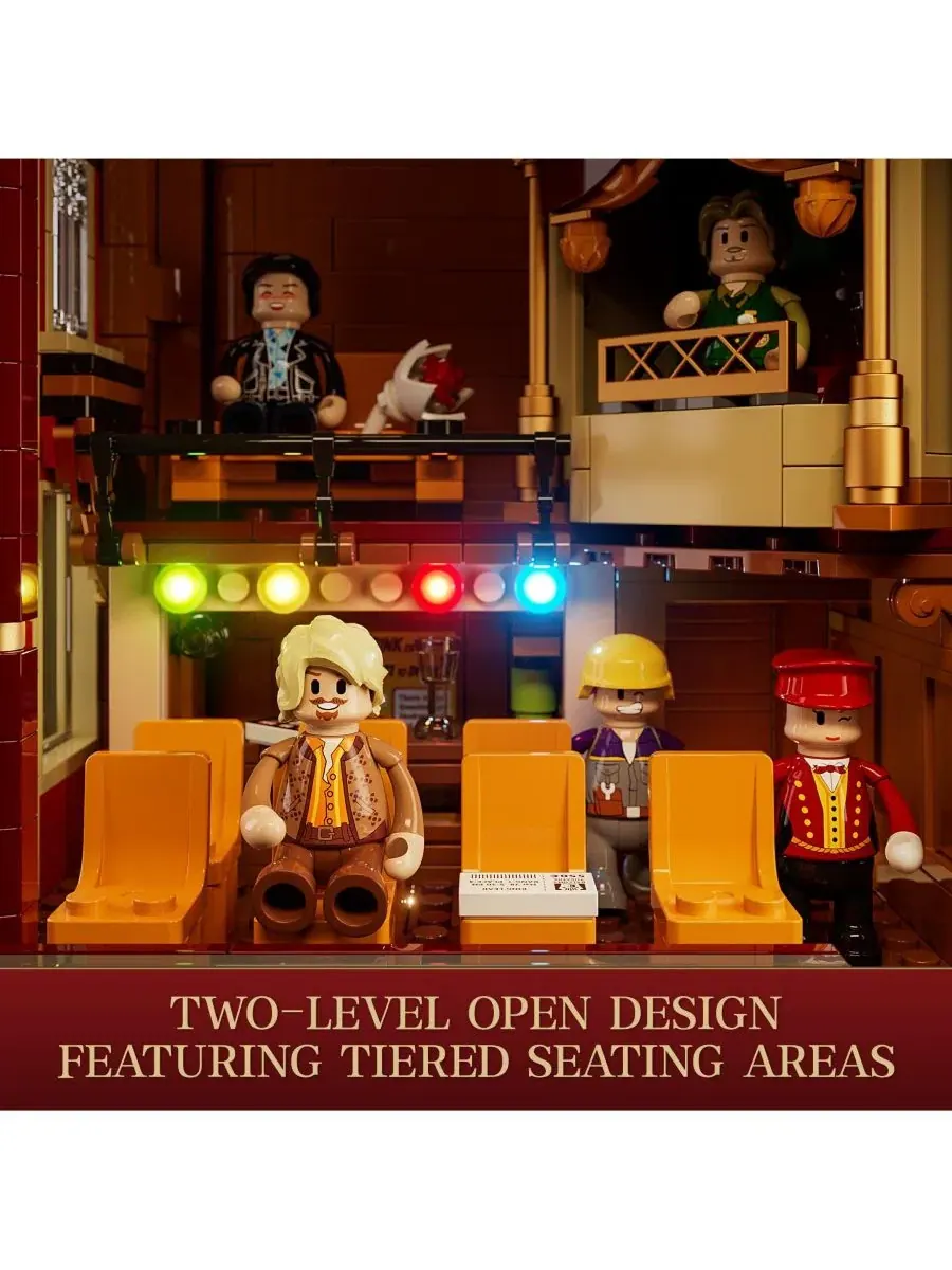 Конструктор из 2445 деталей Balcony Theatre Lighting Building Bricks Set City Town Creator House — изображение 9 из 10