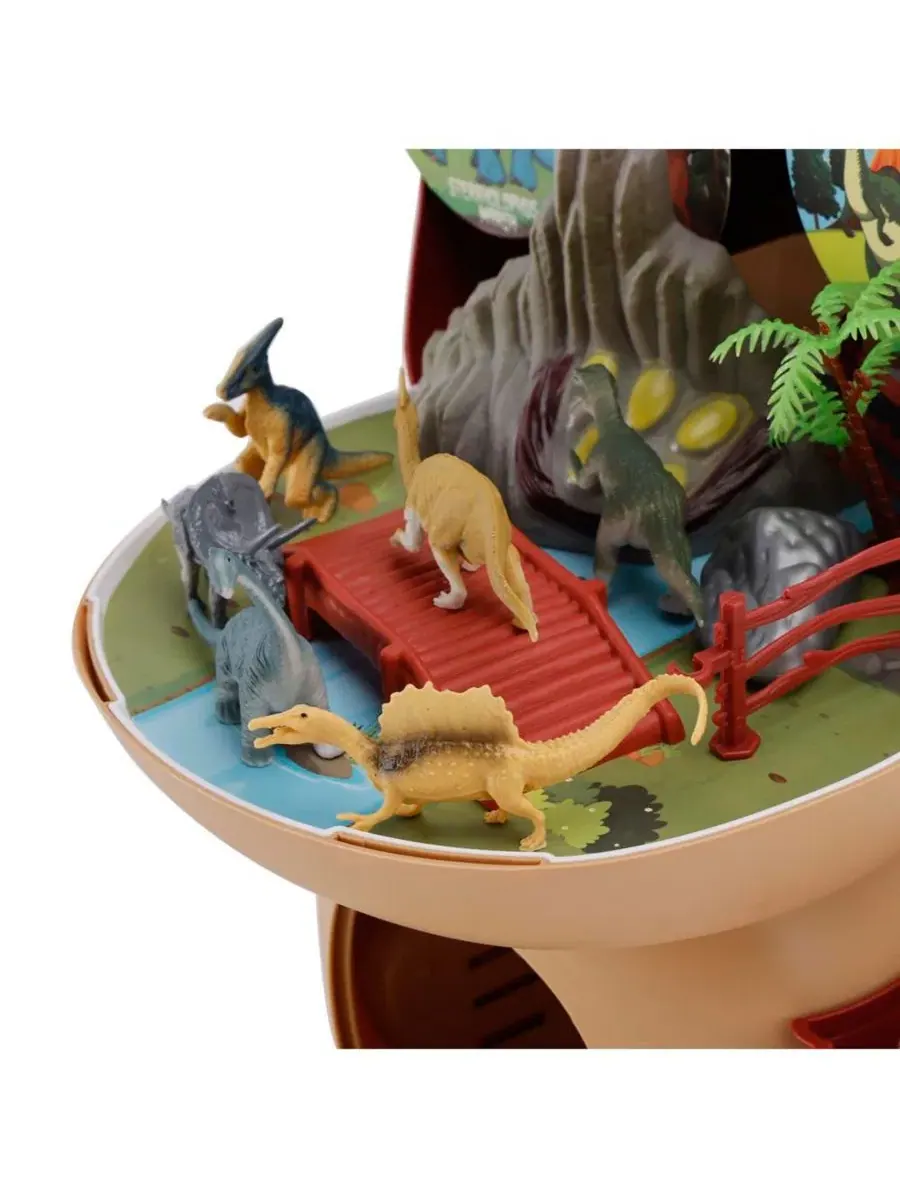 Игровой набор с динозаврами Т-Рекс и Трицератопс, 41 предмет Bruce & Shark — изображение 9 из 10, коричневый