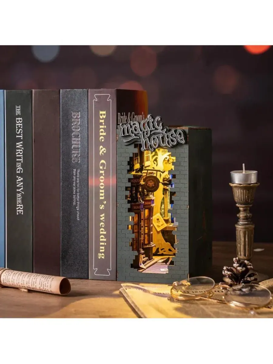 Набор для самостоятельной сборки 3D-книжного уголка: Волшебный домик, 216 деталей Flash Popup — изображение 2 из 5, нет цвета