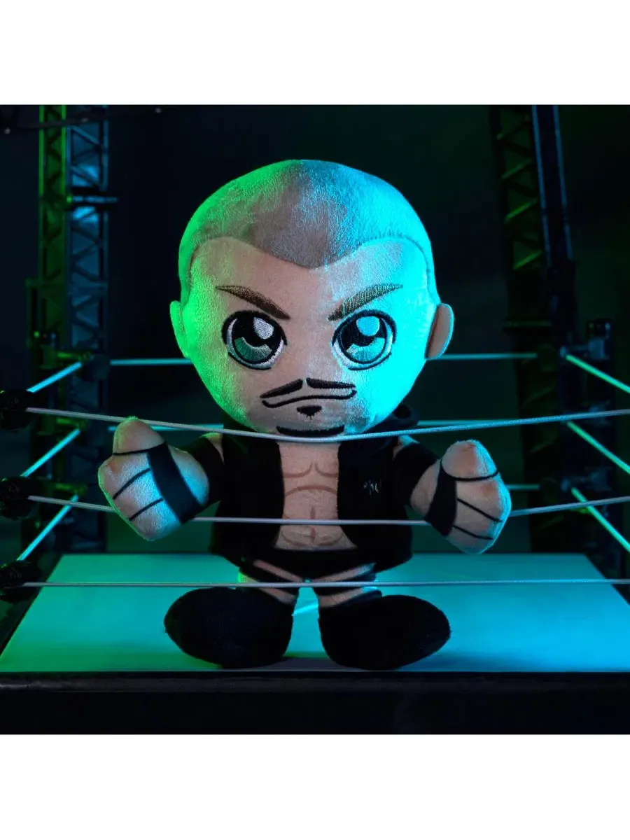 Мягкая плюшевая игрушка Рэнди Ортона Курича из WWE, изображающая сидящего персонажа, в стиле чиби — изображение 6 из 8