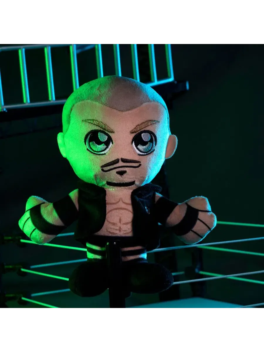 Мягкая плюшевая игрушка Рэнди Ортона Курича из WWE, изображающая сидящего персонажа, в стиле чиби — изображение 8 из 8
